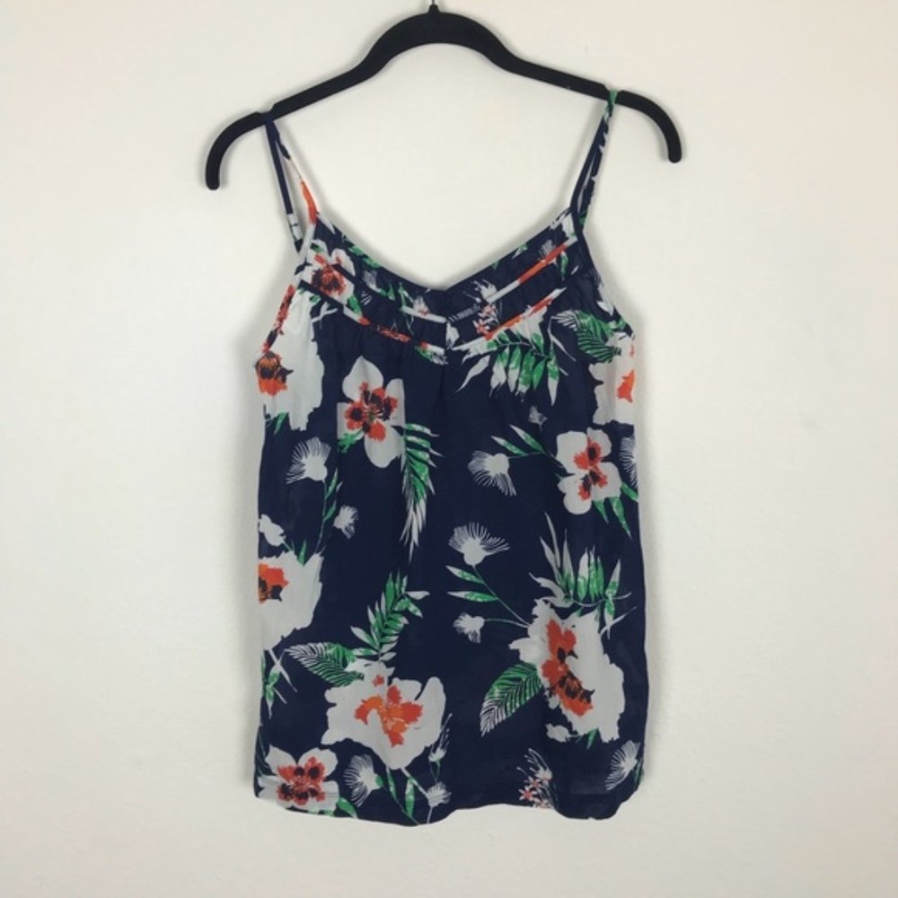 Patagonia Blue Floral Hawaiian Tank Top